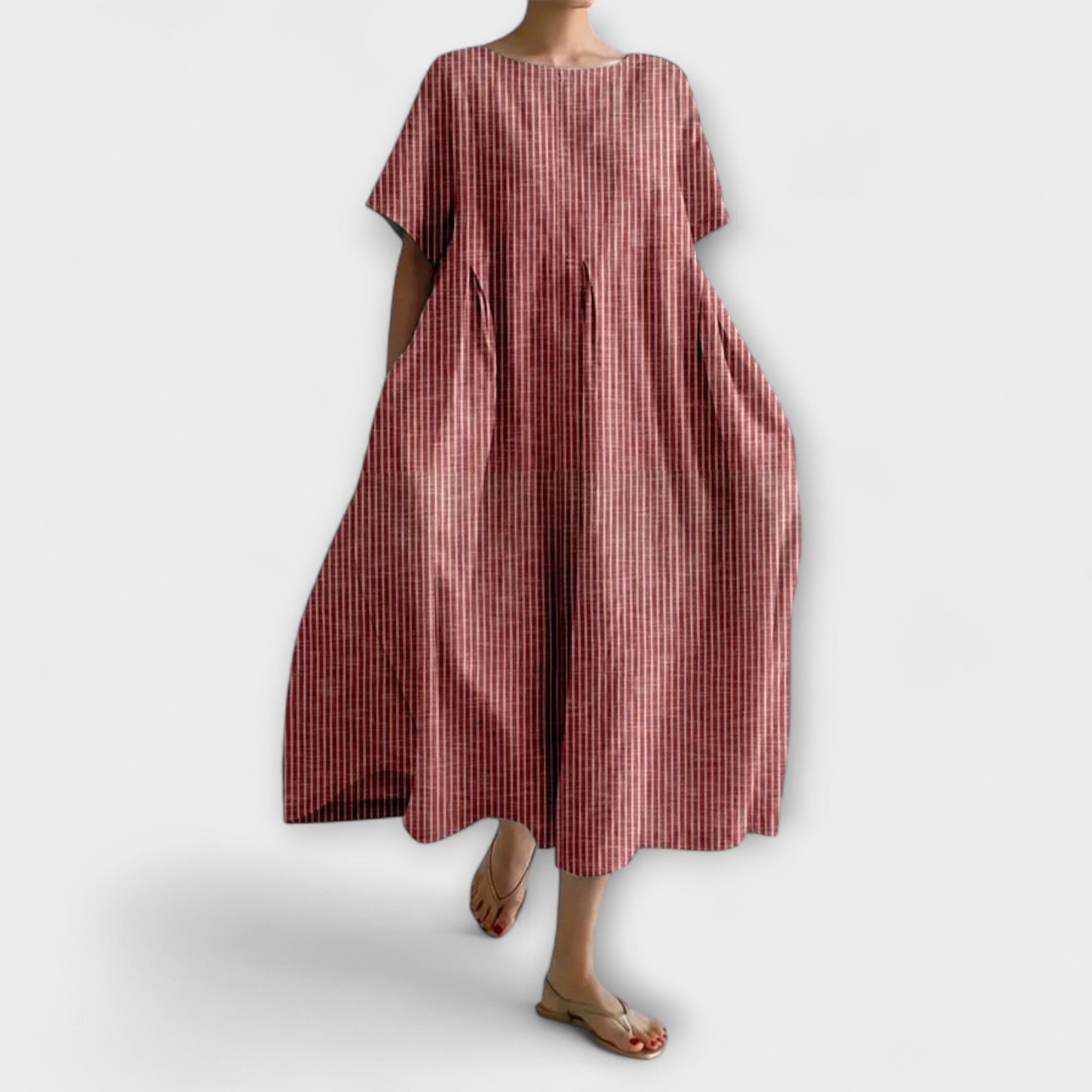 Vestido Catalina – Corte fluido con estampado clásico