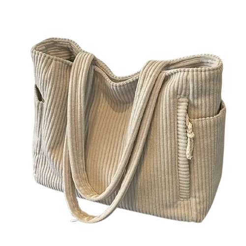 Tilda - Bolso de mano de canalé con detalle de cordón