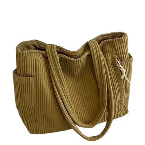 Tilda - Bolso de mano de canalé con detalle de cordón