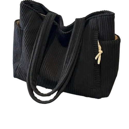 Tilda - Bolso de mano de canalé con detalle de cordón