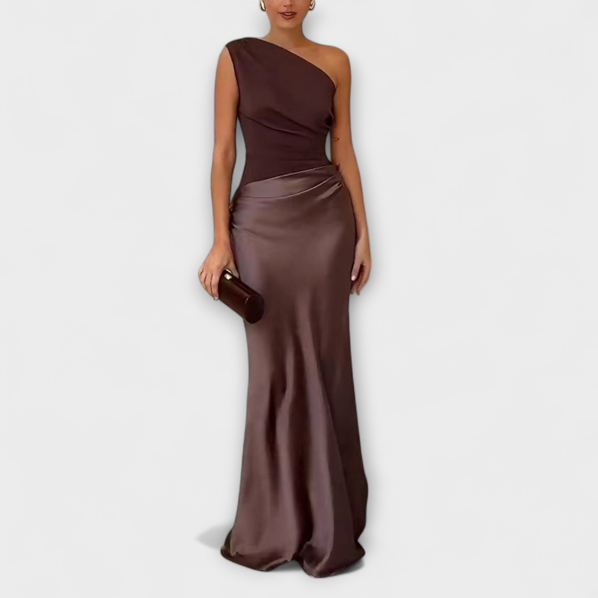 Vera – Vestido Asimétrico Satinado