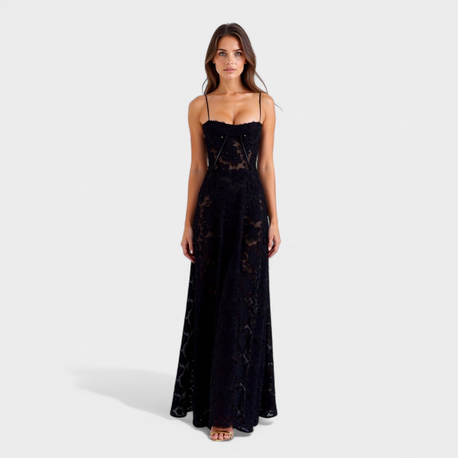Verona – Vestido Largo de Encaje Floral