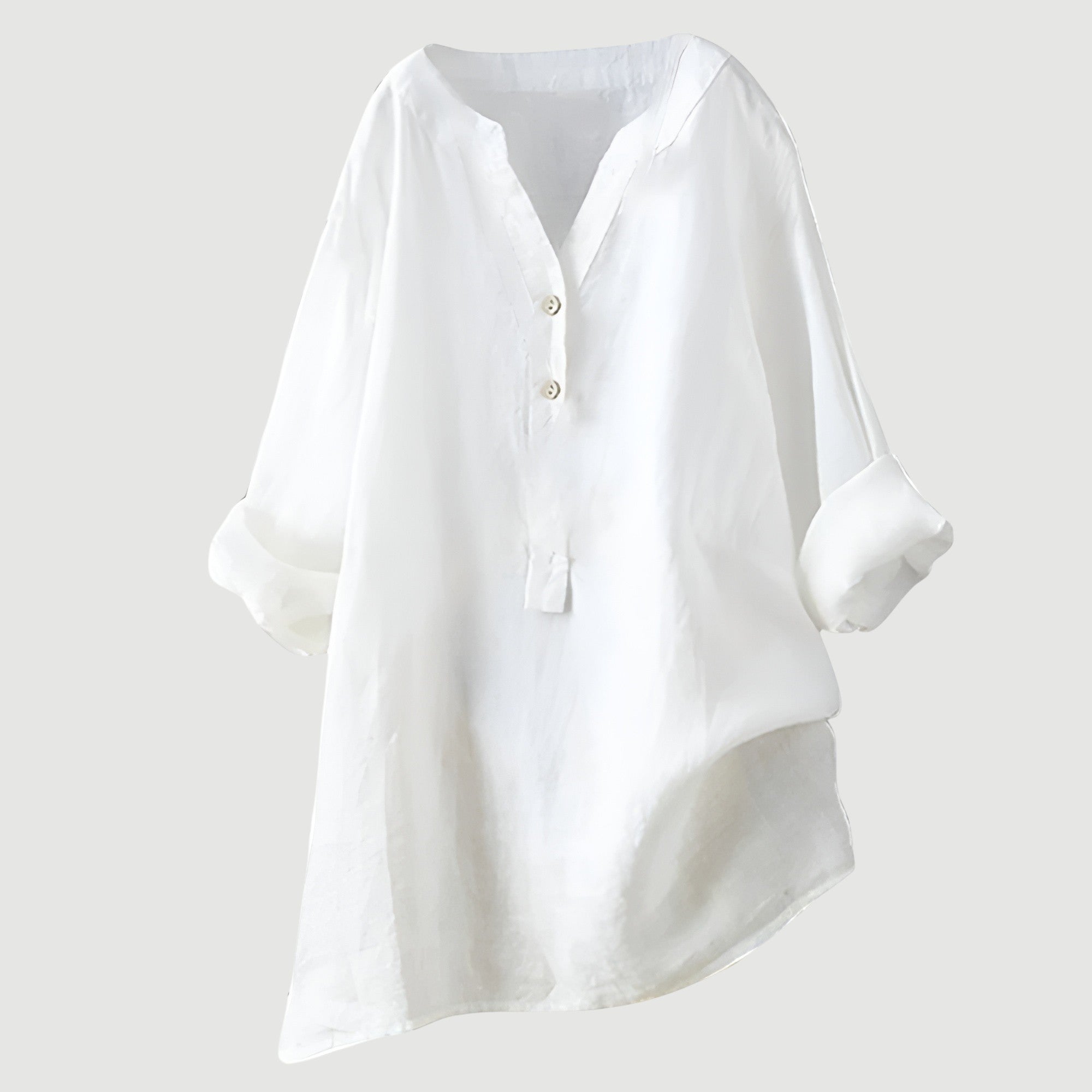 Freja - Camisa de lino vaporosa y cómoda con botones