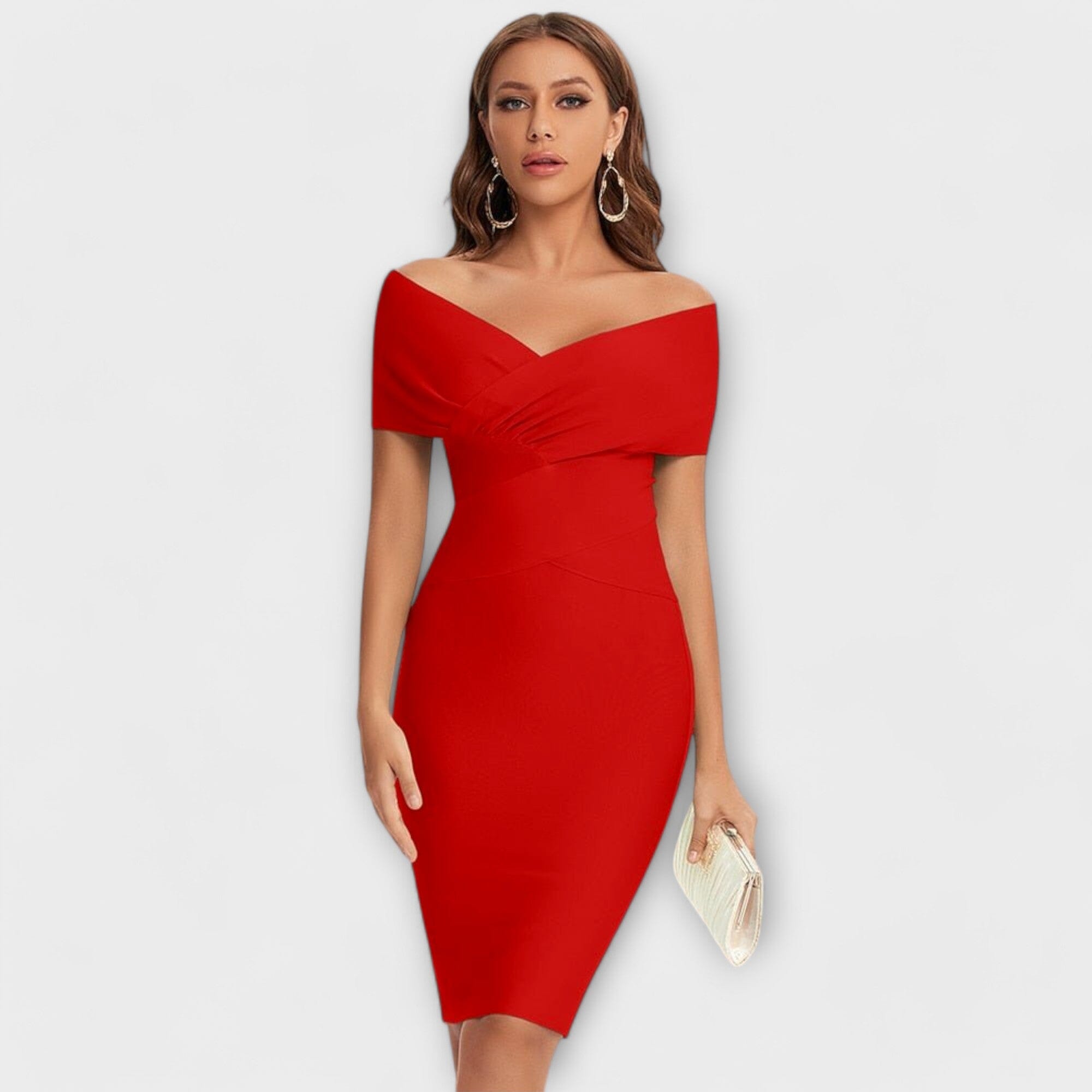 Vestido elegante con escote en V